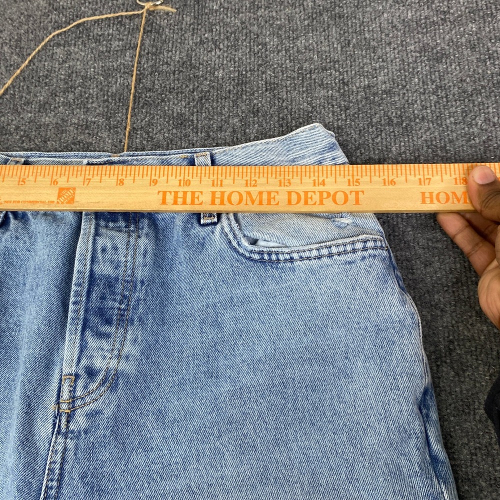 We The Free Free People Distressed Wide Leg Jeans Light Wash Button Fly Size 29 - Picture 6 of 9